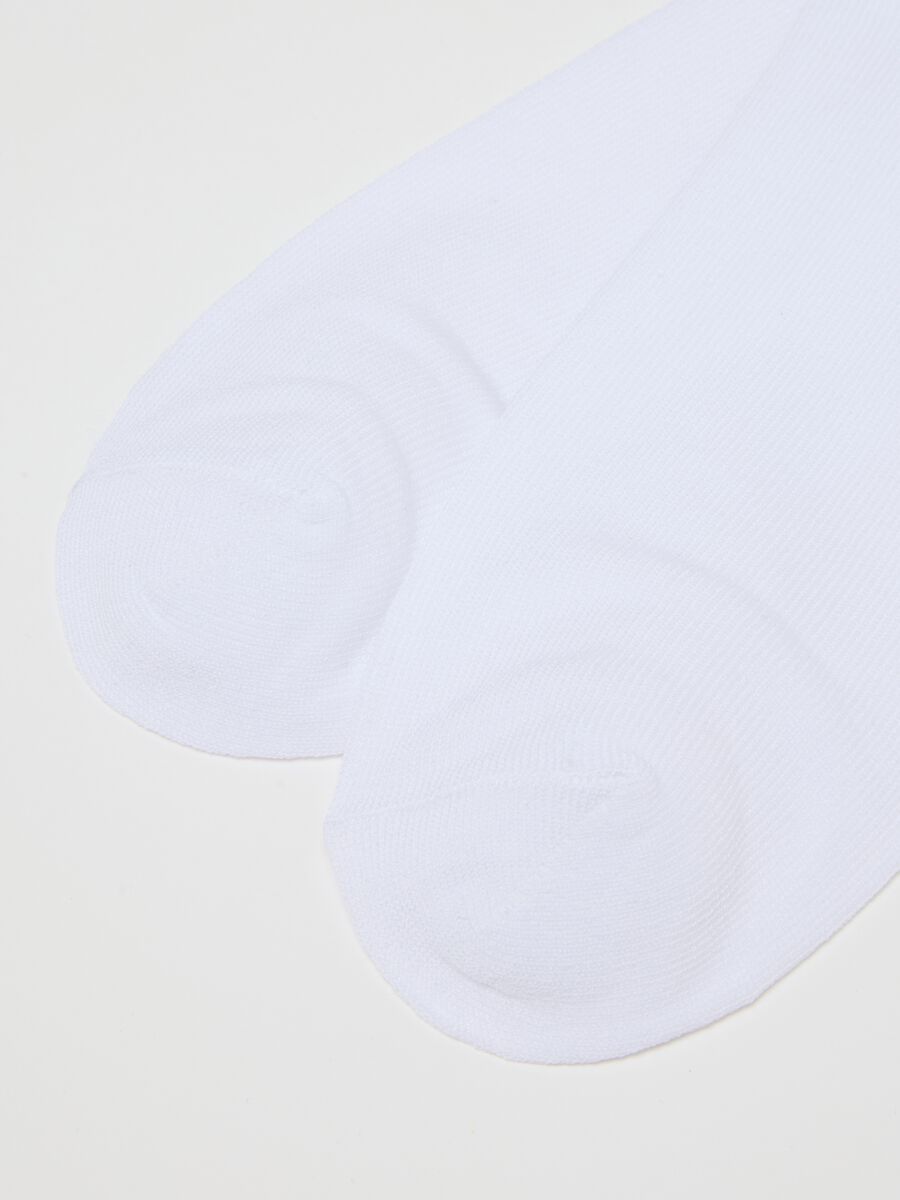 Set of three-pack short socks in stretch blue_2