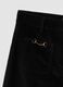 Black ribbed stretch-cotton flared trousers_5