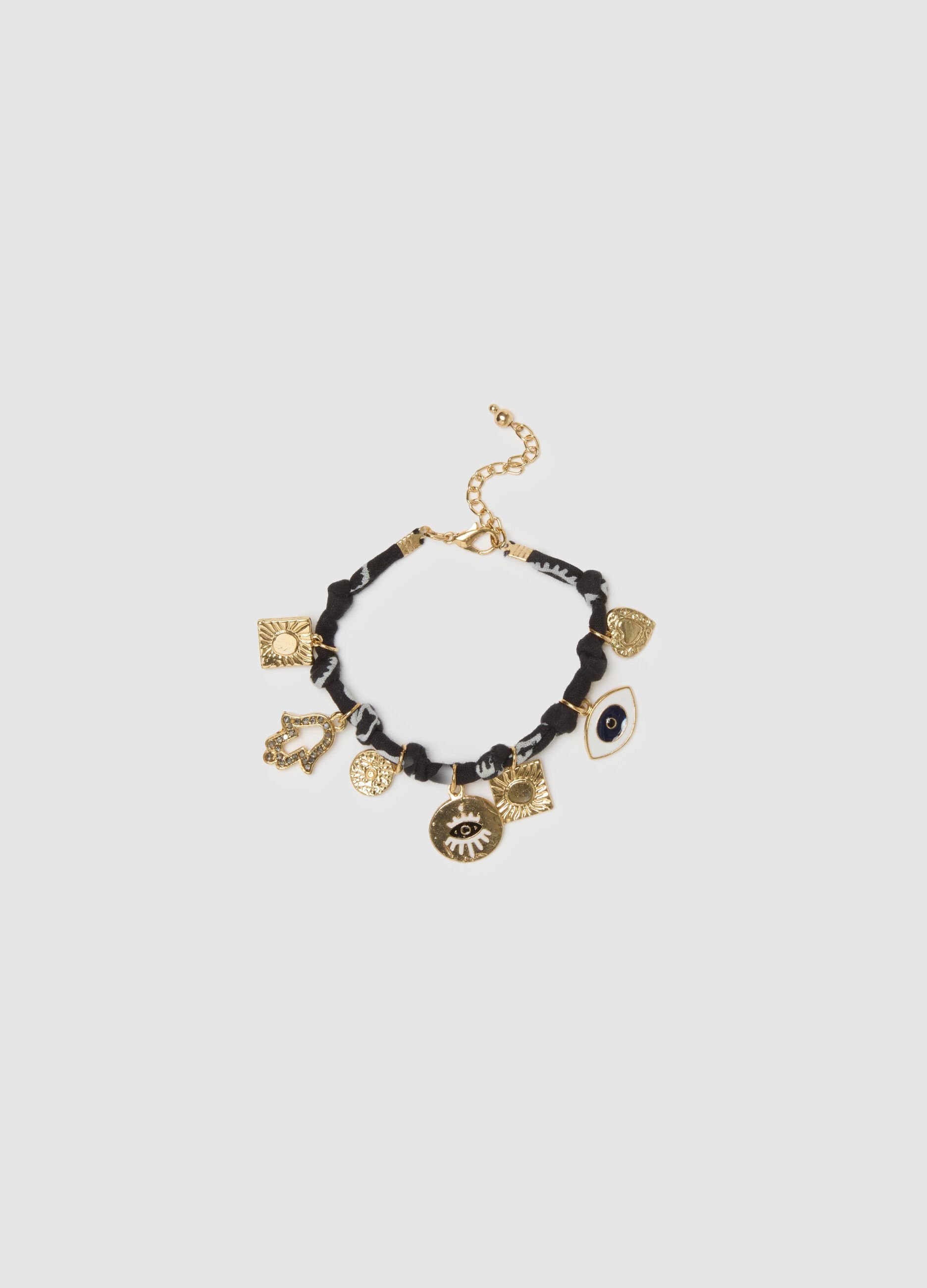 Multicolour Zinc Bracelet with Charms