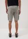 Grey stretch cotton cargo shorts_2