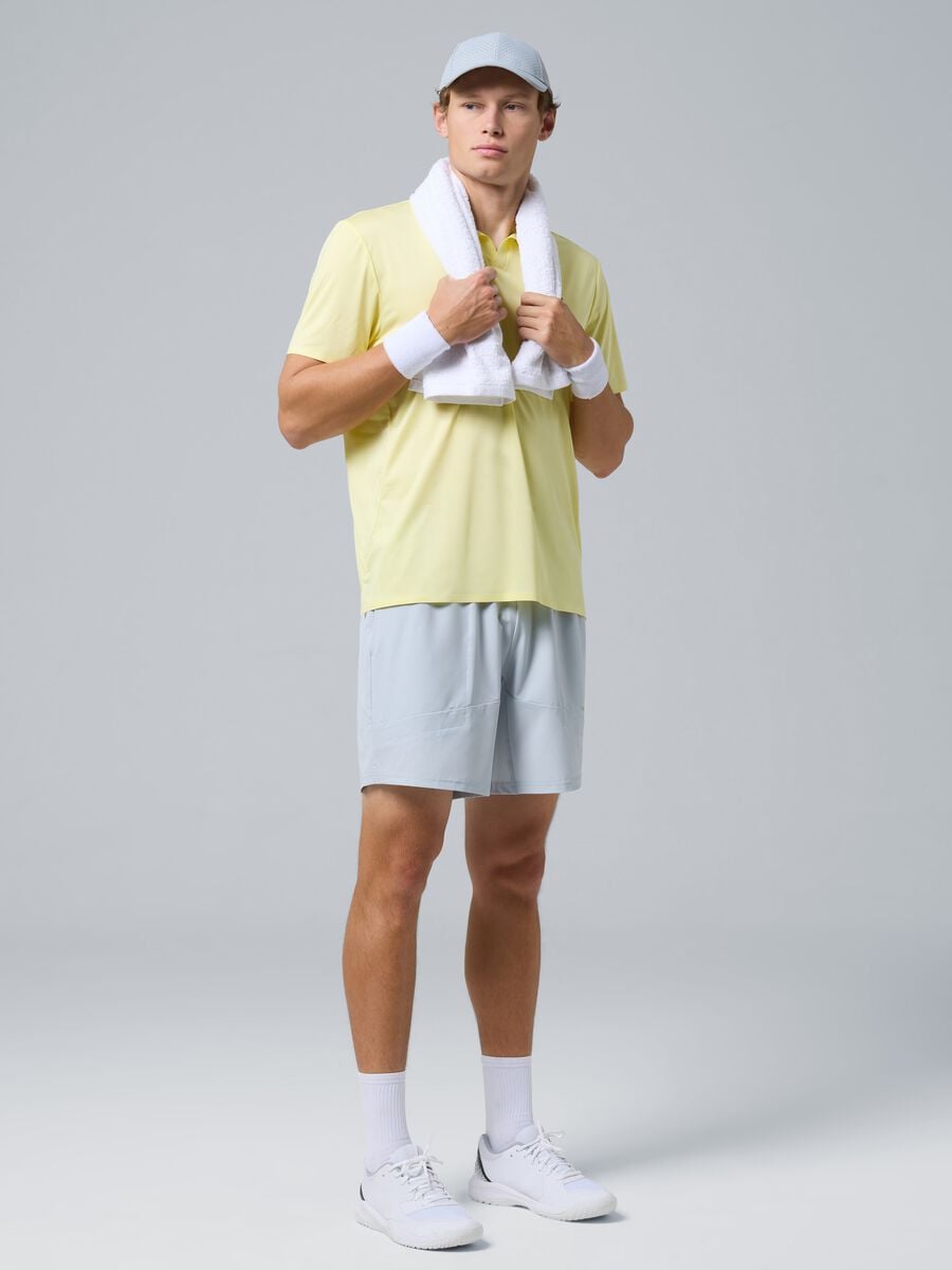 Shorts sportivo grigio in tessuto elasticizzato ALTAVIA COURT_0