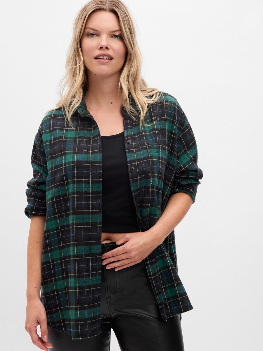 Camicia oversize in flanella fantasia check_3