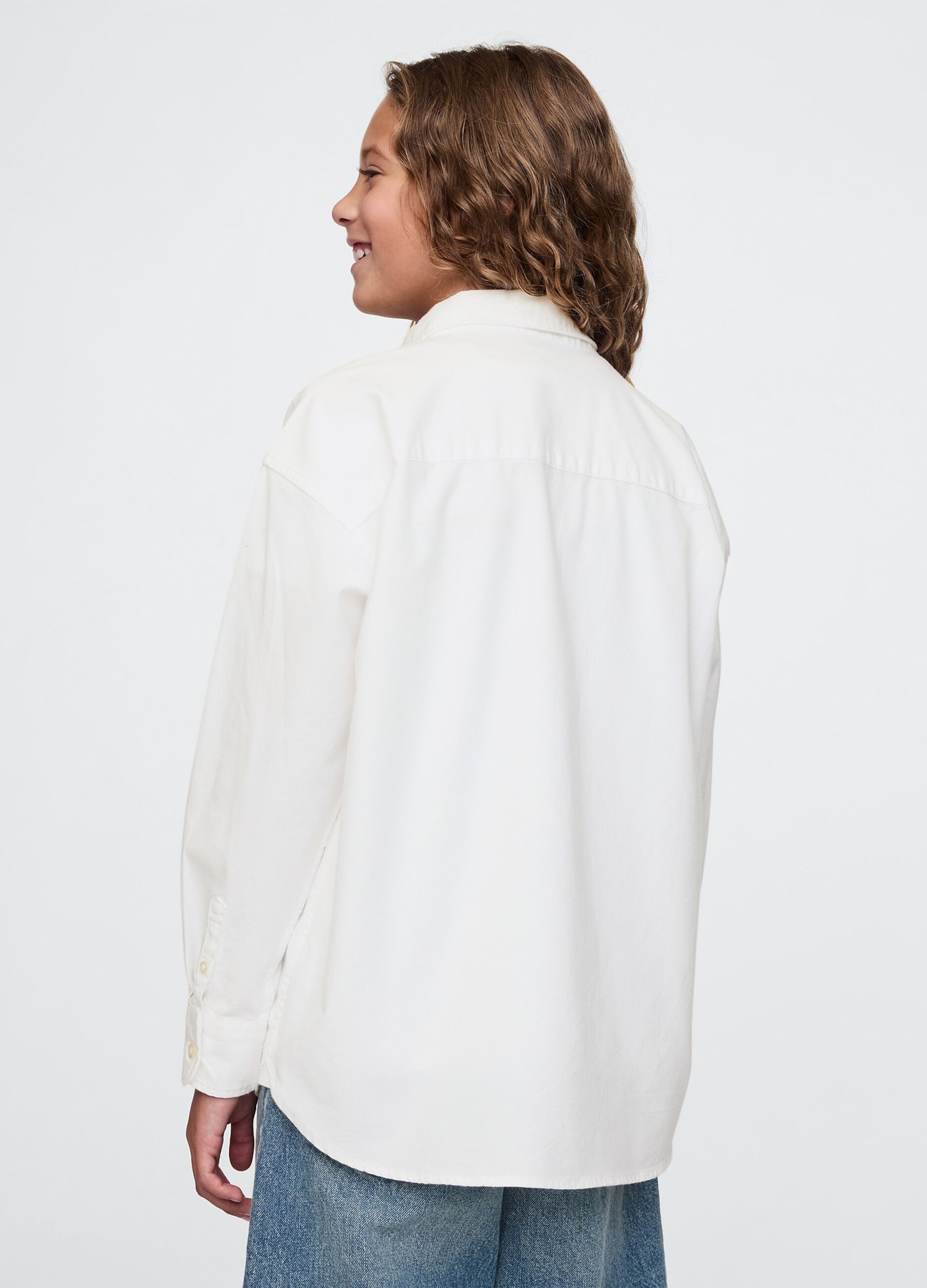 Camicia bianca elasticizzata