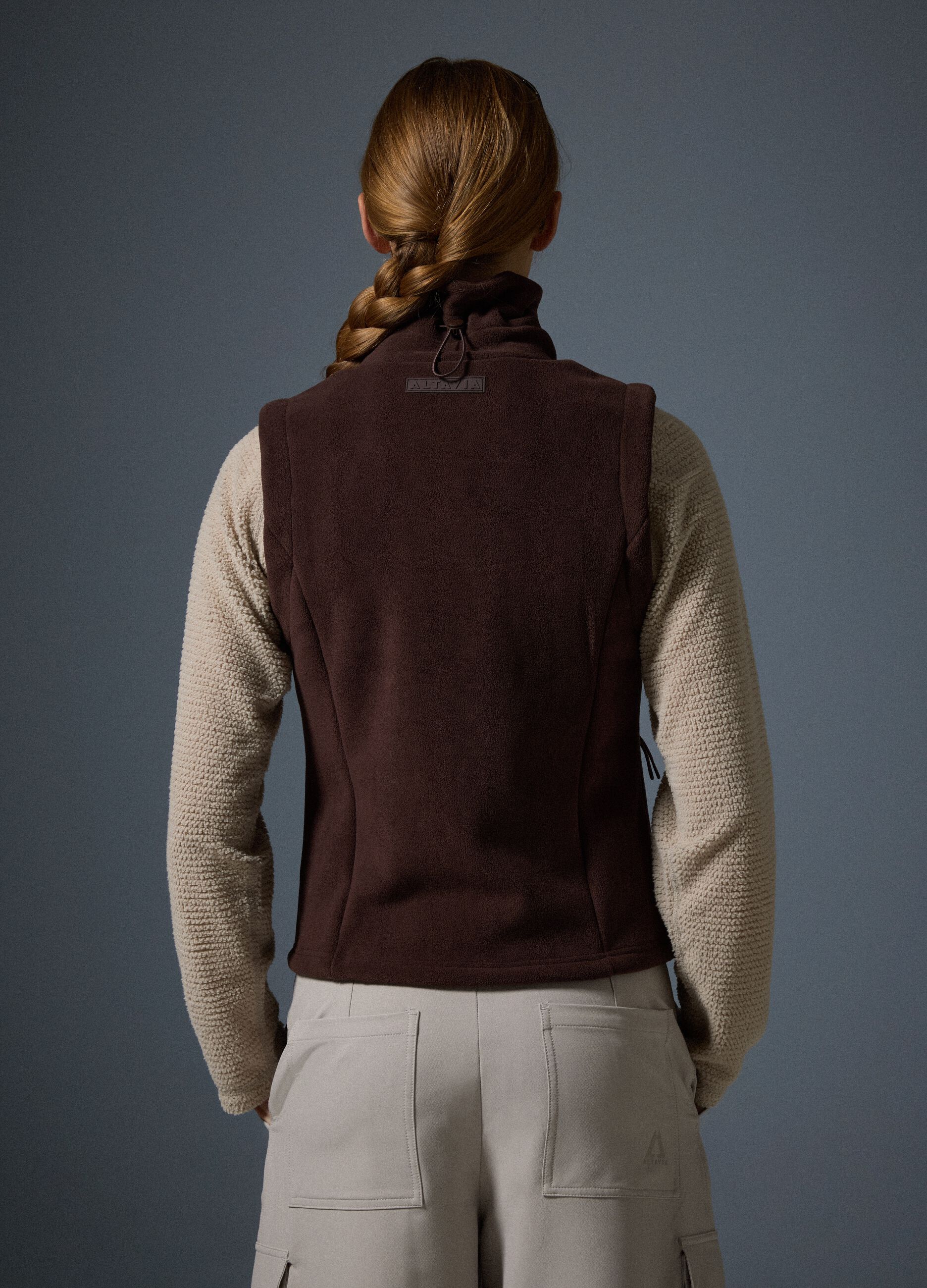 Gilet in Pile Full Zip 2 Way Stretch ALTAVIA WITH DEBORAH COMPAGNONI