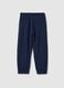 Blue pure cotton regular fit trousers for children_1