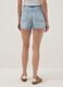 Light blue pure cotton denim shorts_2