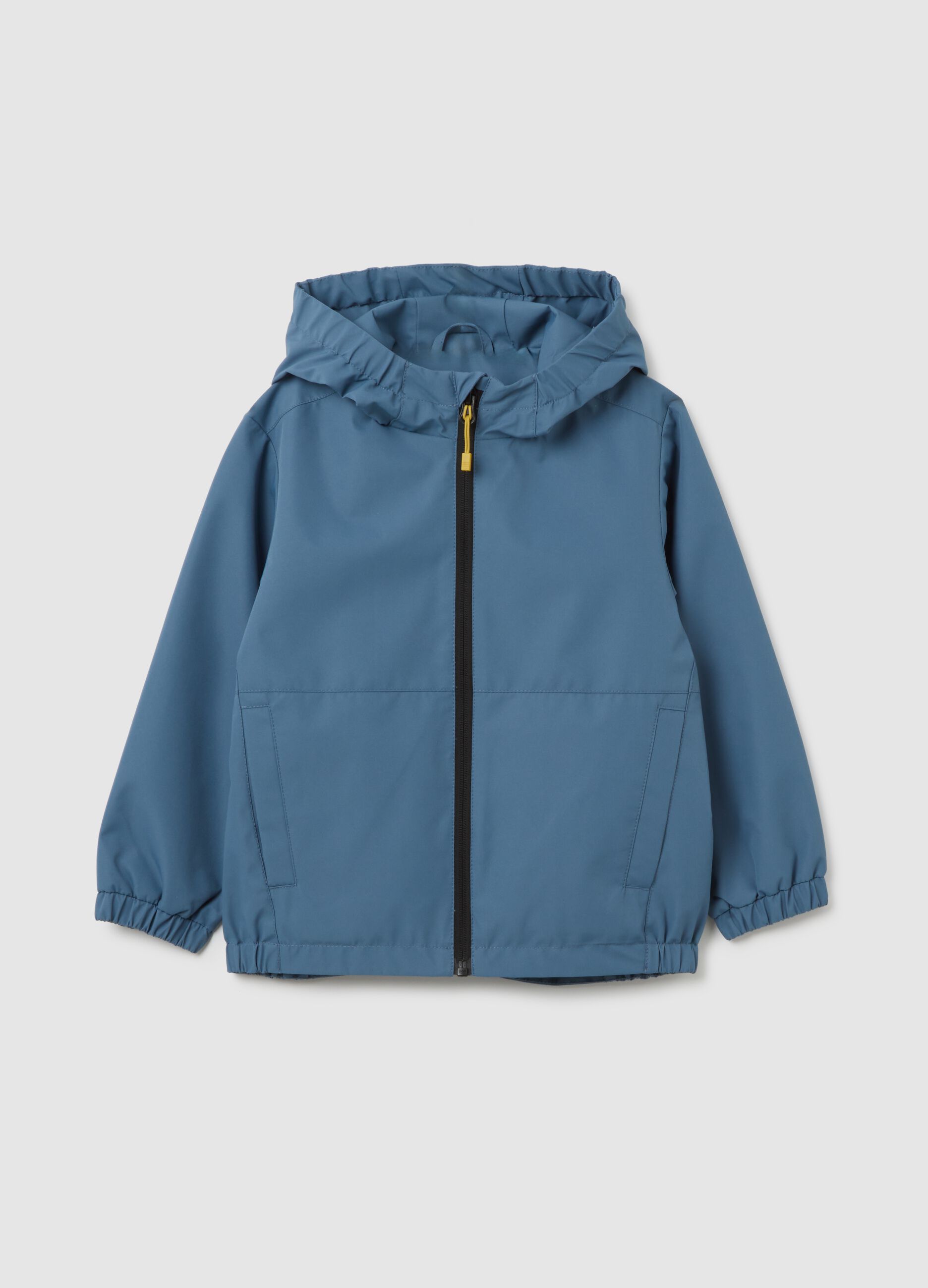Child's jacket in blue fabric regular fit