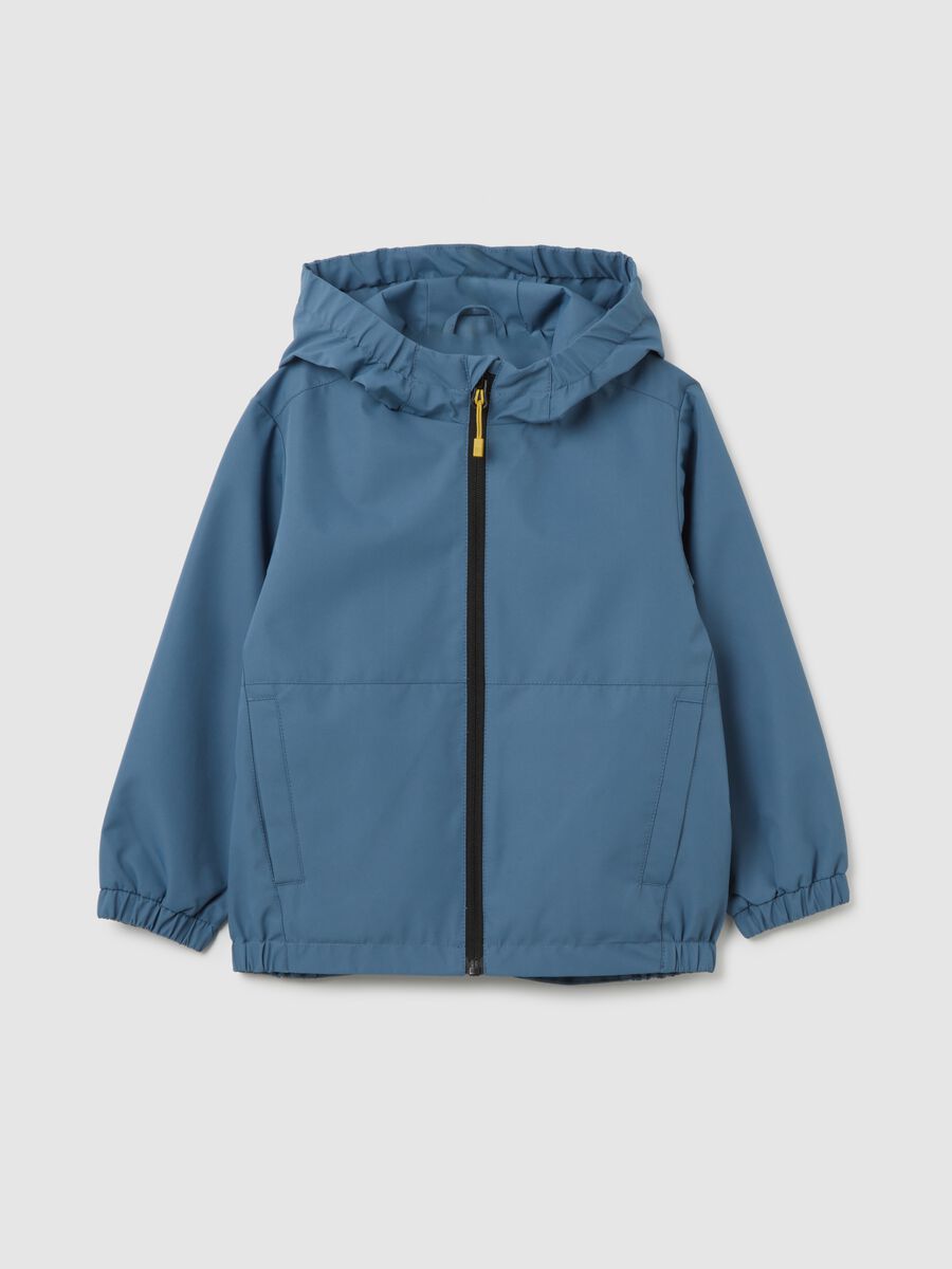 Child's jacket in blue fabric regular fit_0
