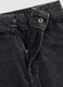 Children's Black Baggy Trousers in Pure Ribbed Cotton_3