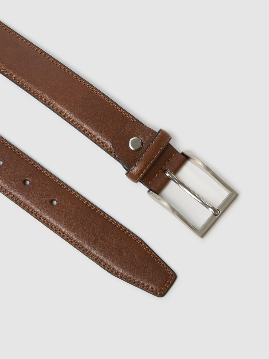 Brown genuine leather belt_1