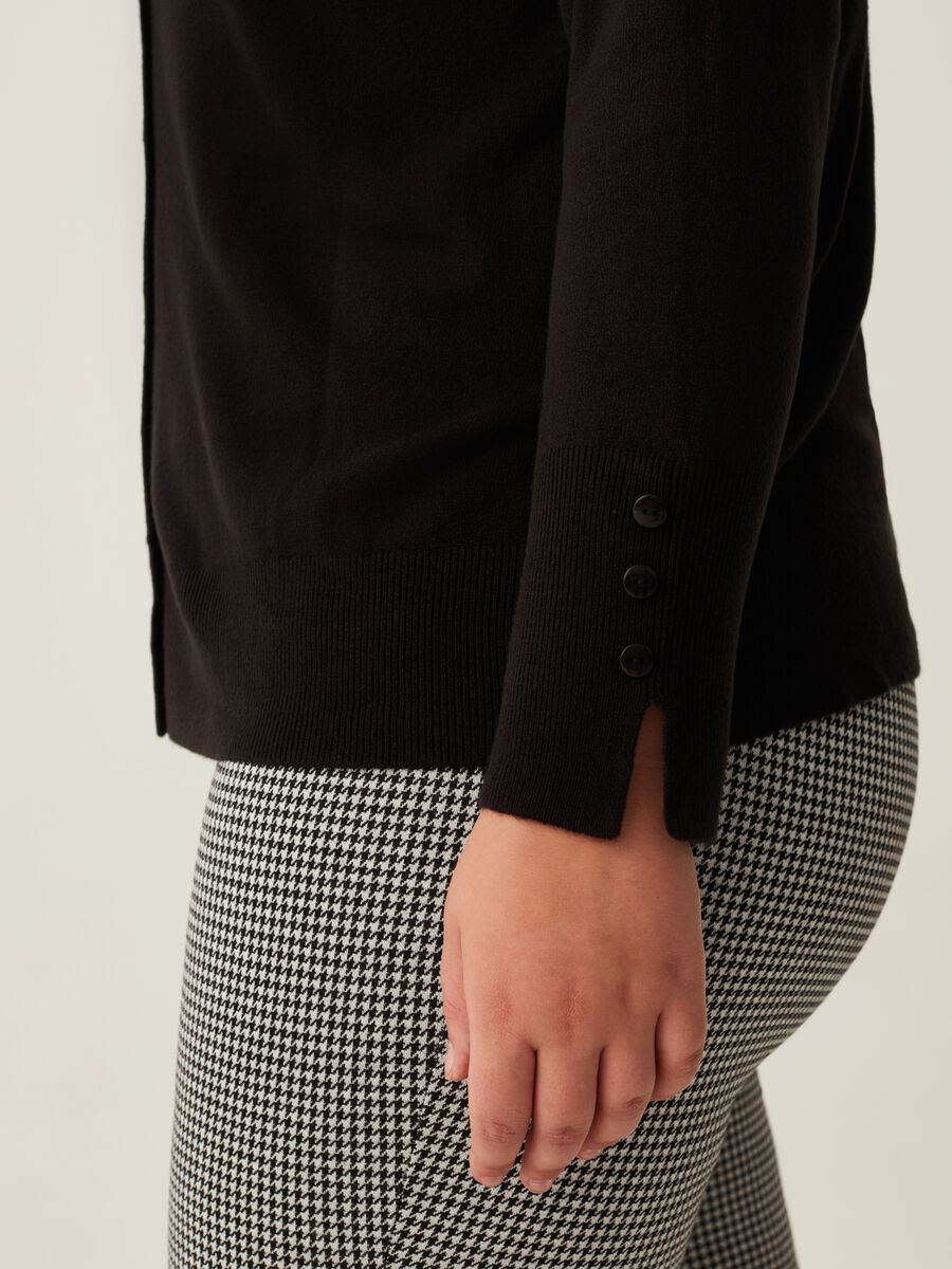 Cardigan con bottoncini e spacchetti Curvy_3