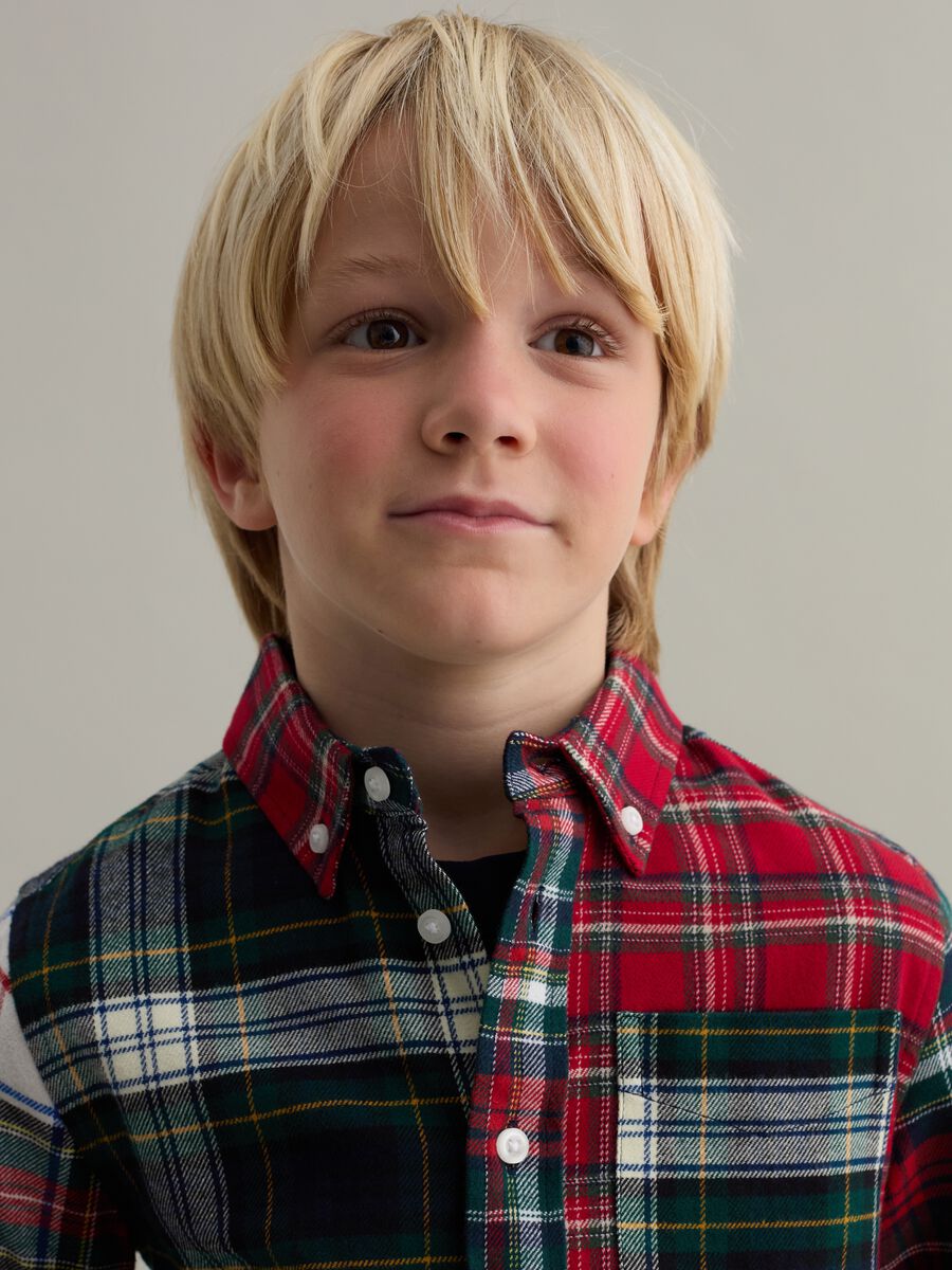 Flannel shirt with tartan pattern_2