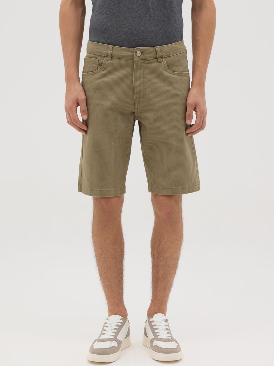 Elegant Stretch Cotton Ovs Shorts_1