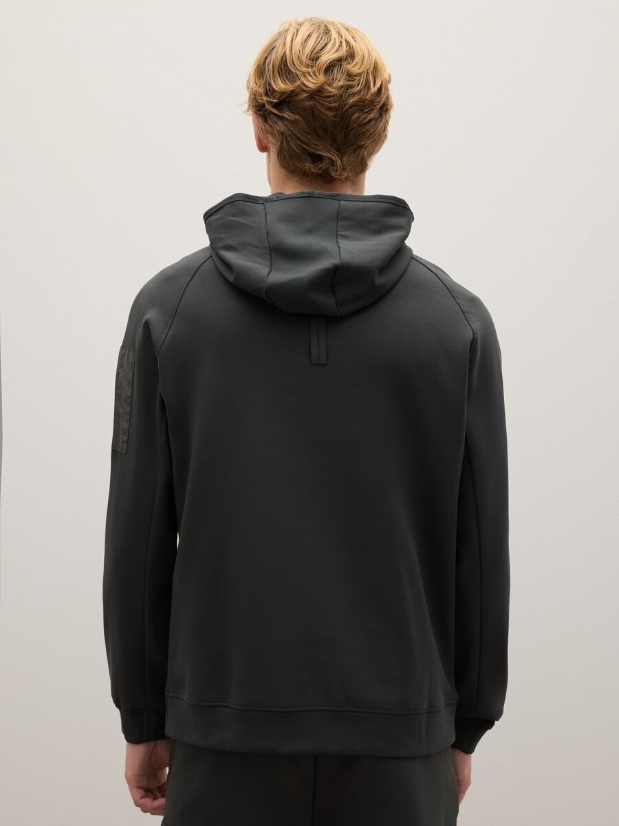 Green Stretch Cotton Hooded Sweatshirt_2