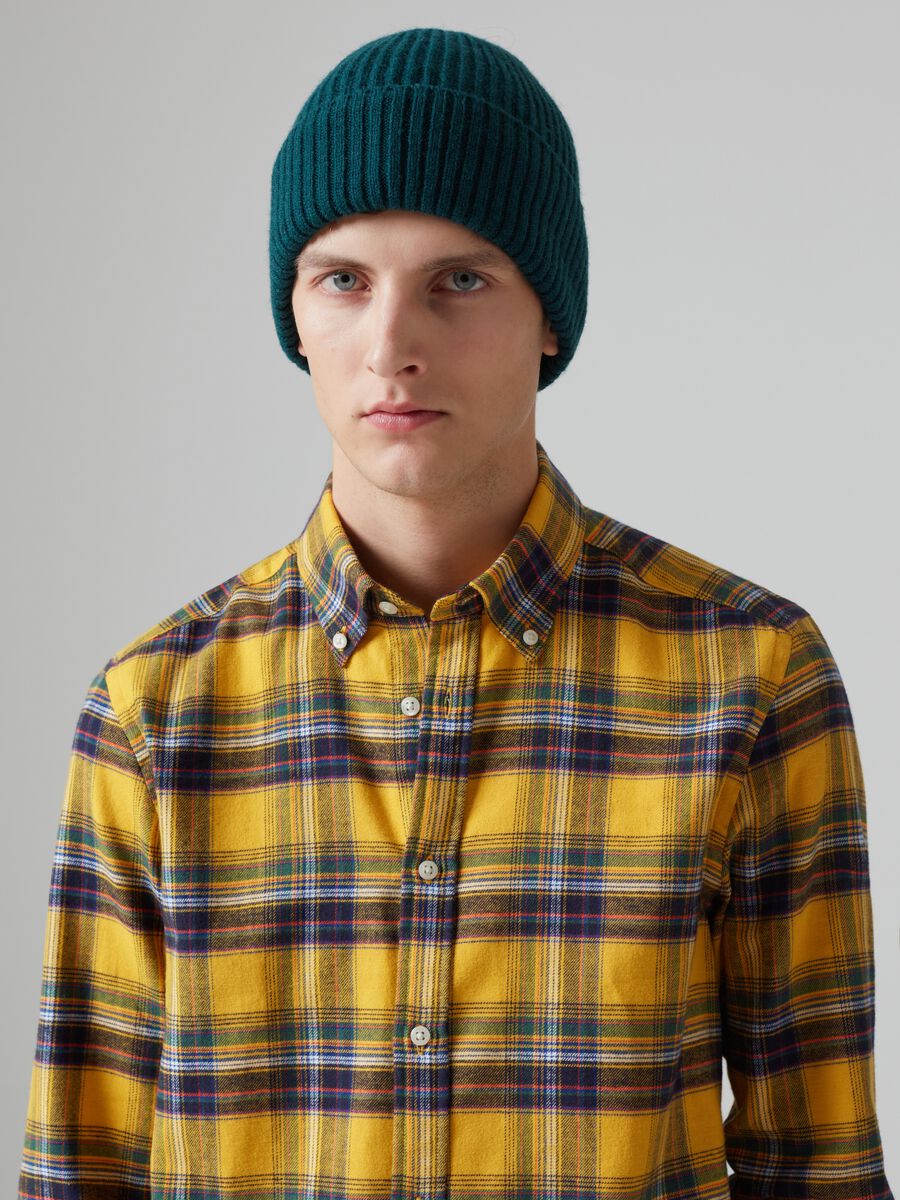 Camicia in flanella fantasia check_1