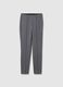 Women's Grey Regular Fit Trousers_4