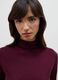 Purple lyocell and stretch wool mock-neck T-shirt, regular fit_0
