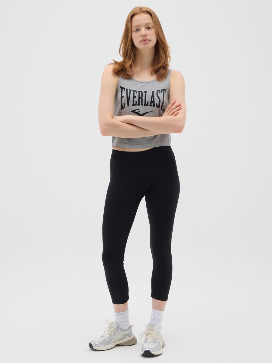 Grey Everlast Stretch Cotton Sports Tank_1