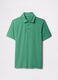 Green polo shirt in stretch fabric_3