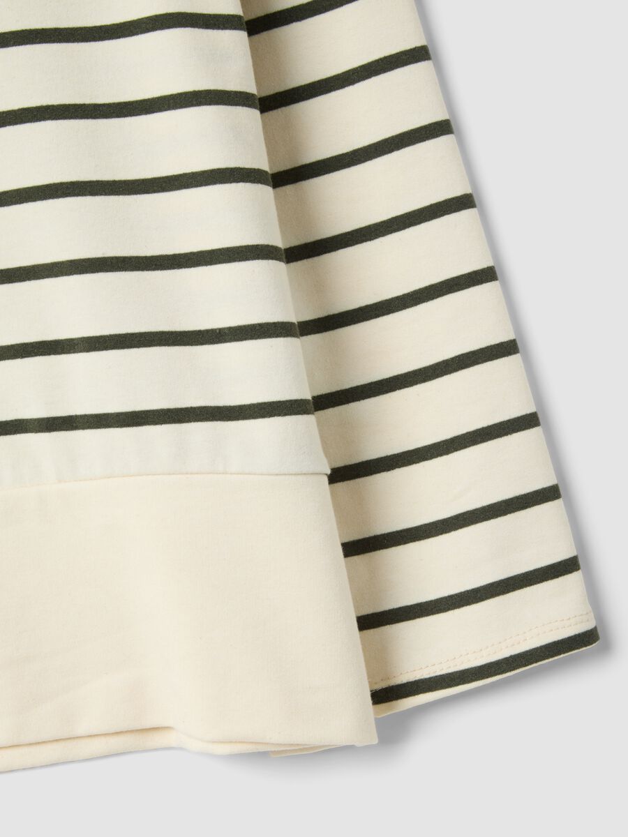 Maglia in misto cotone elasticizzato a righe multicolor regular fit_5