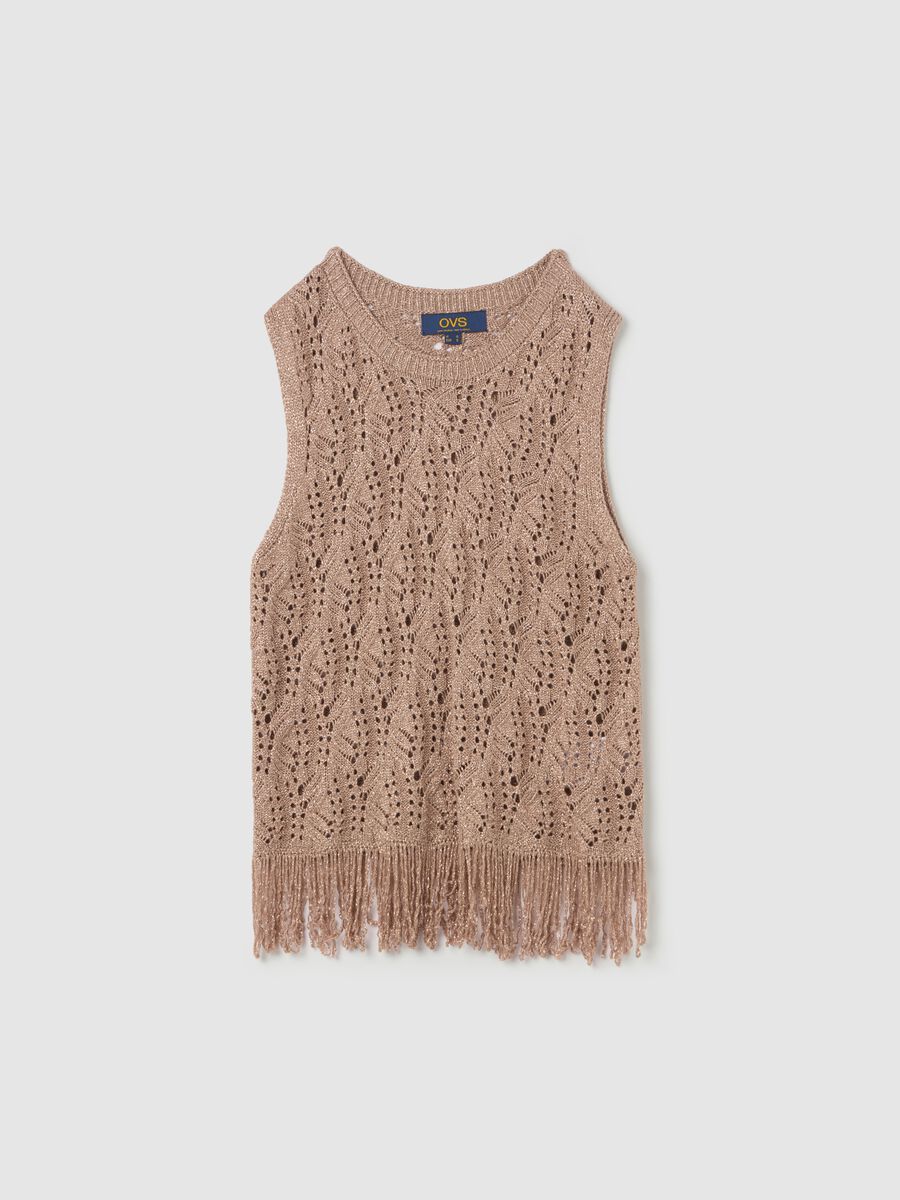 Lurex tank top with fringes_4