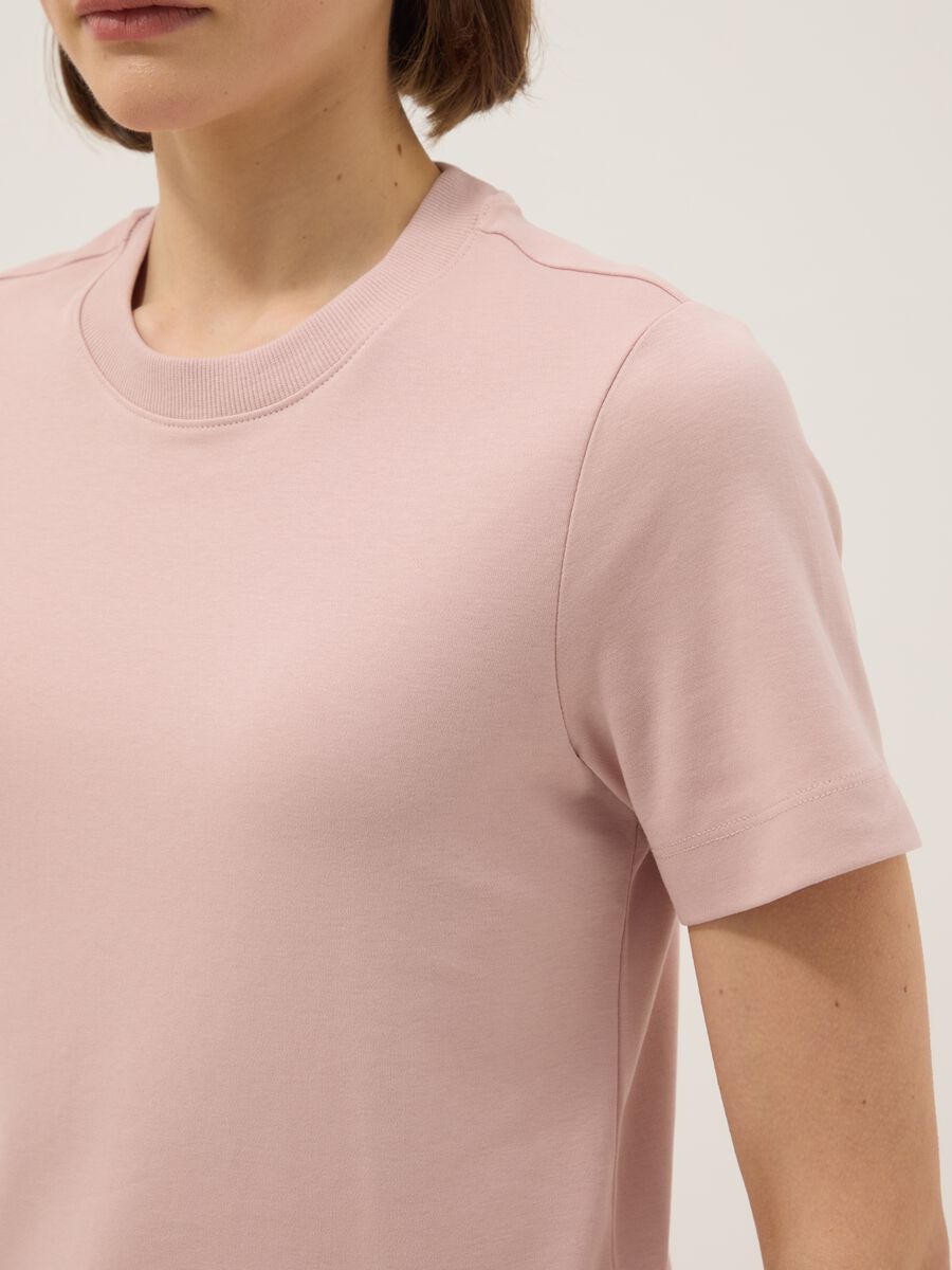 Pink pure cotton relaxed fit T-shirt_3