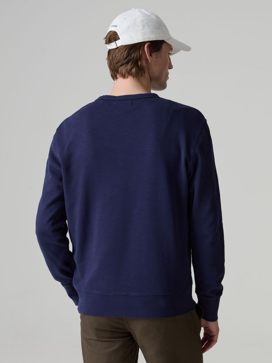 Sweatshirt with round neck and V detail_2