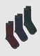 Tripack striped multicolor cotton blend socks_0