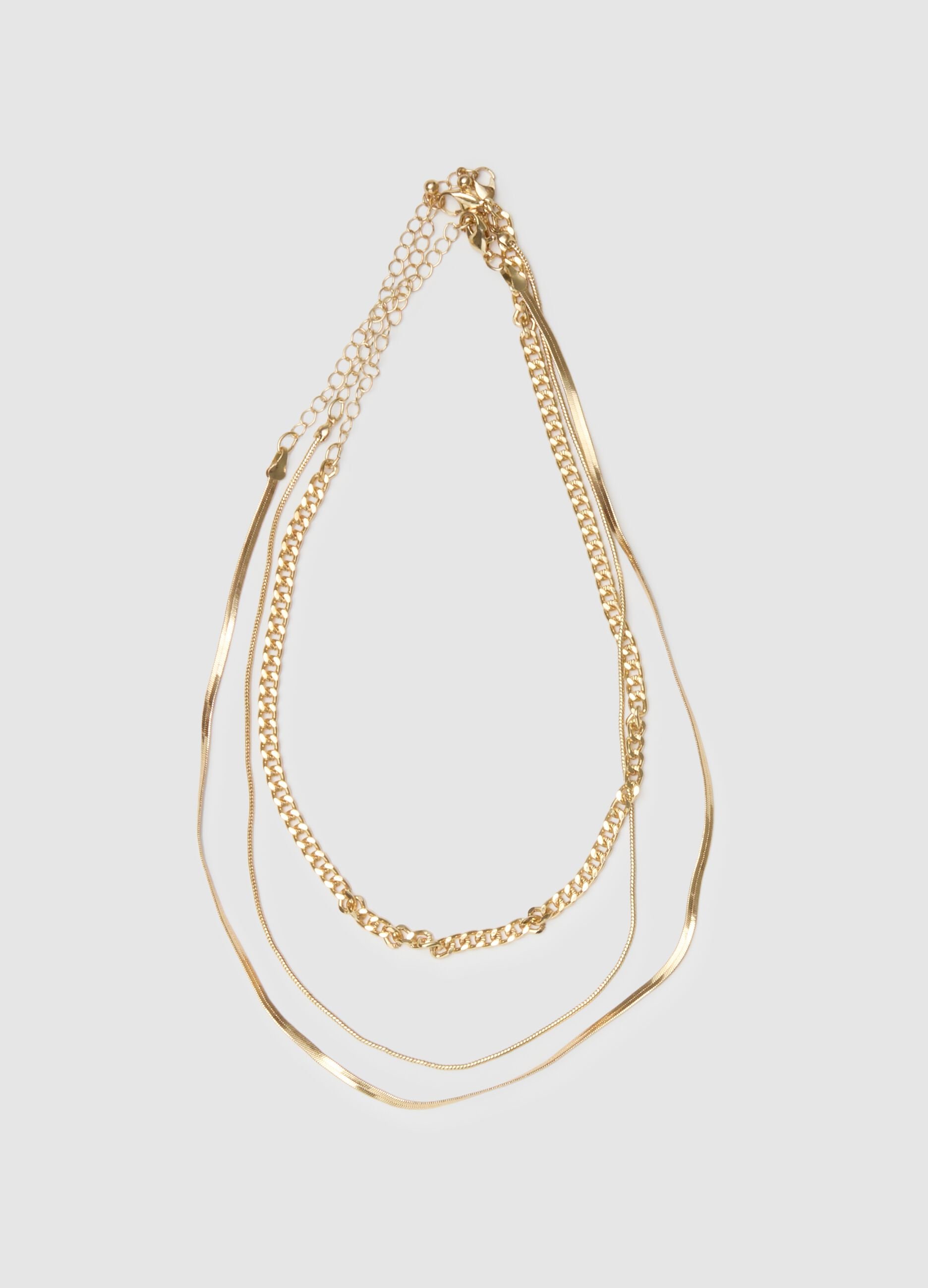 Gold-Coloured Steel Necklace