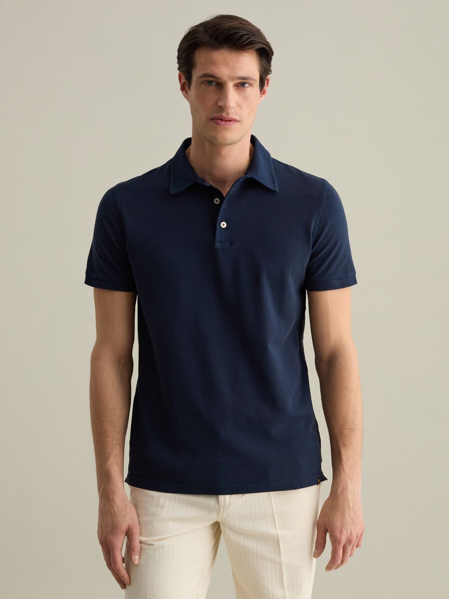 Cotton pique polo shirt_0