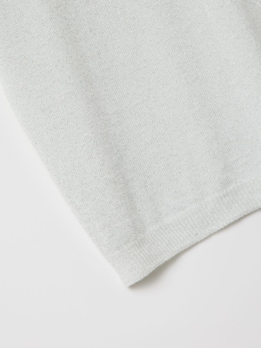 Grey lurex top with three-quarter sleeves_5