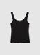 Women's black stretch cotton top_4