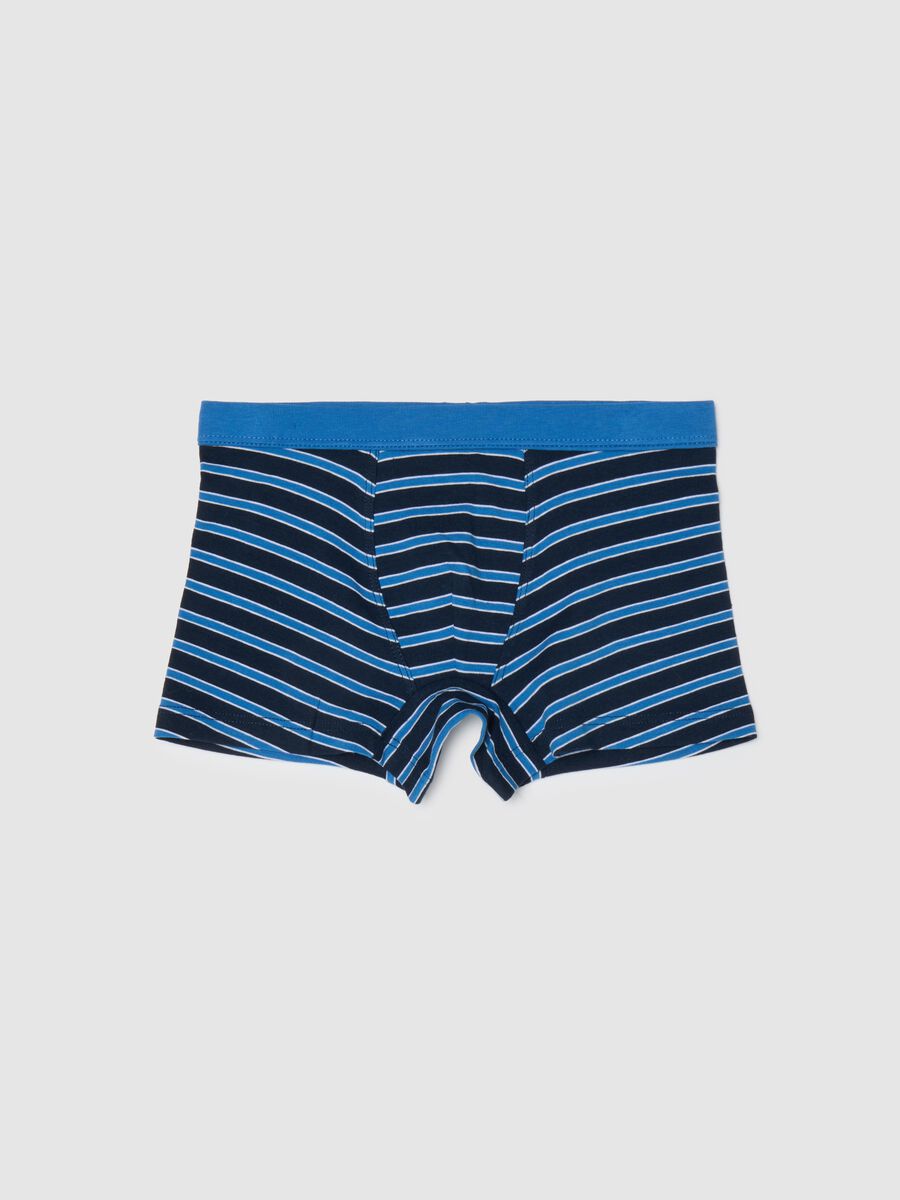 Pack of two boys' boxers in multicoloured stretch cotton_0
