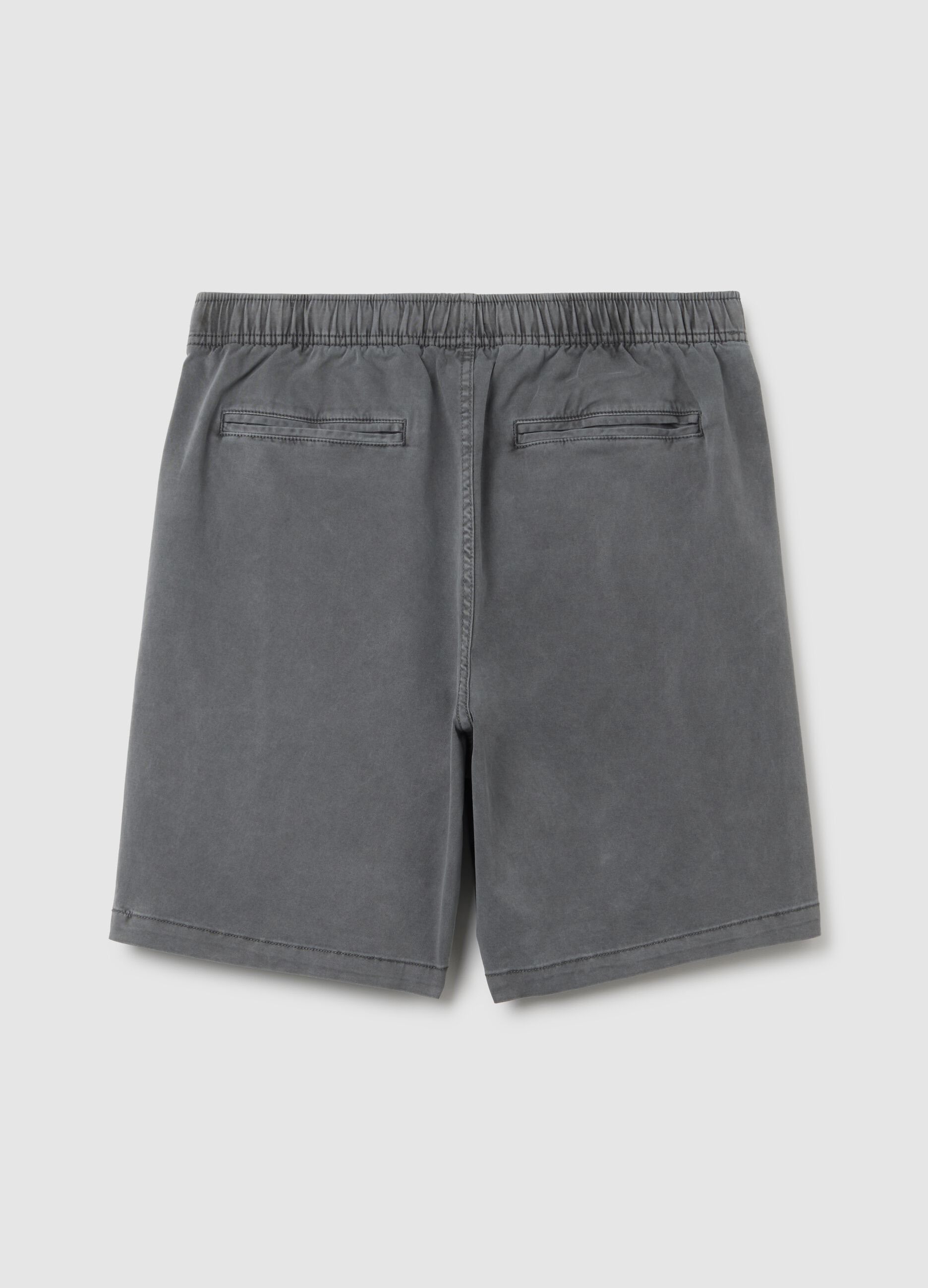 Shorts in cotone stretch con coulisse
