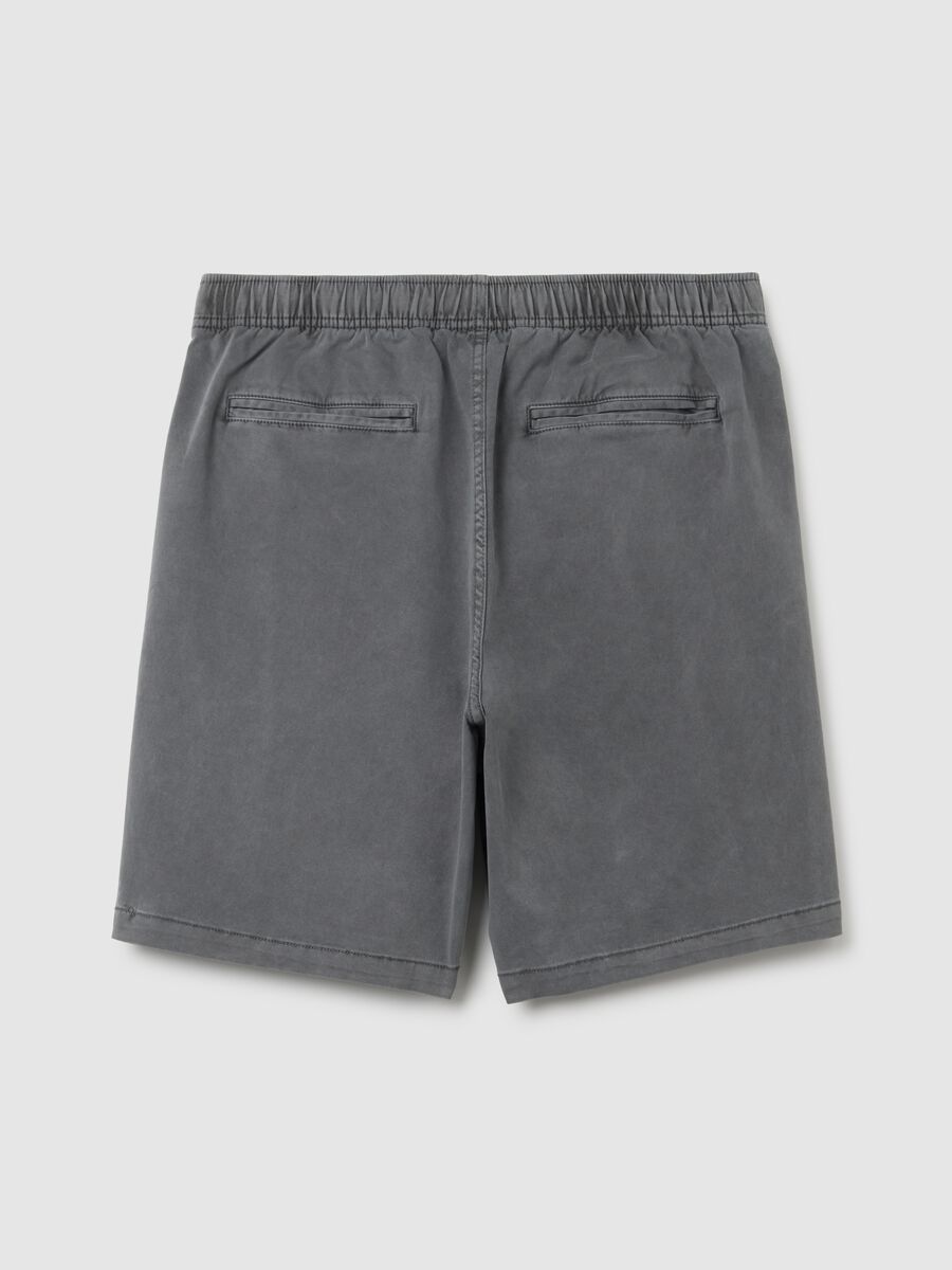 Stretch cotton shorts with drawstring_2
