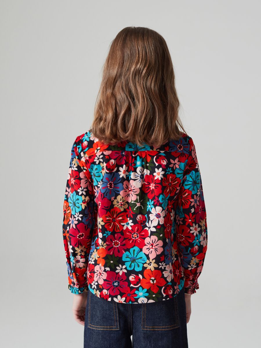 Camicia floreale in corduroy_2