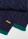 Blue Children's Scarf with Cable Pattern_2