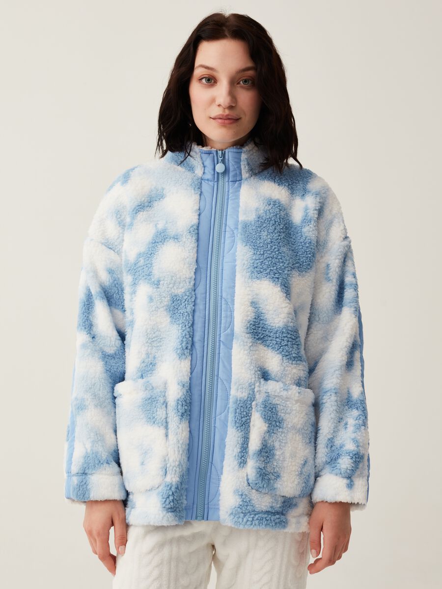 Vestaglia corta full-zip Tie Dye_1