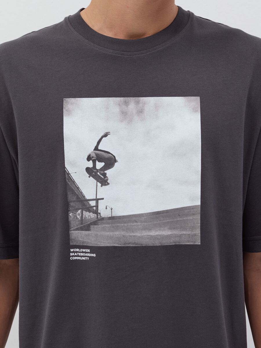 Cotton round neck T-shirt with print_2