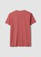 Pink pure cotton regular-fit short-sleeve T-shirt_5
