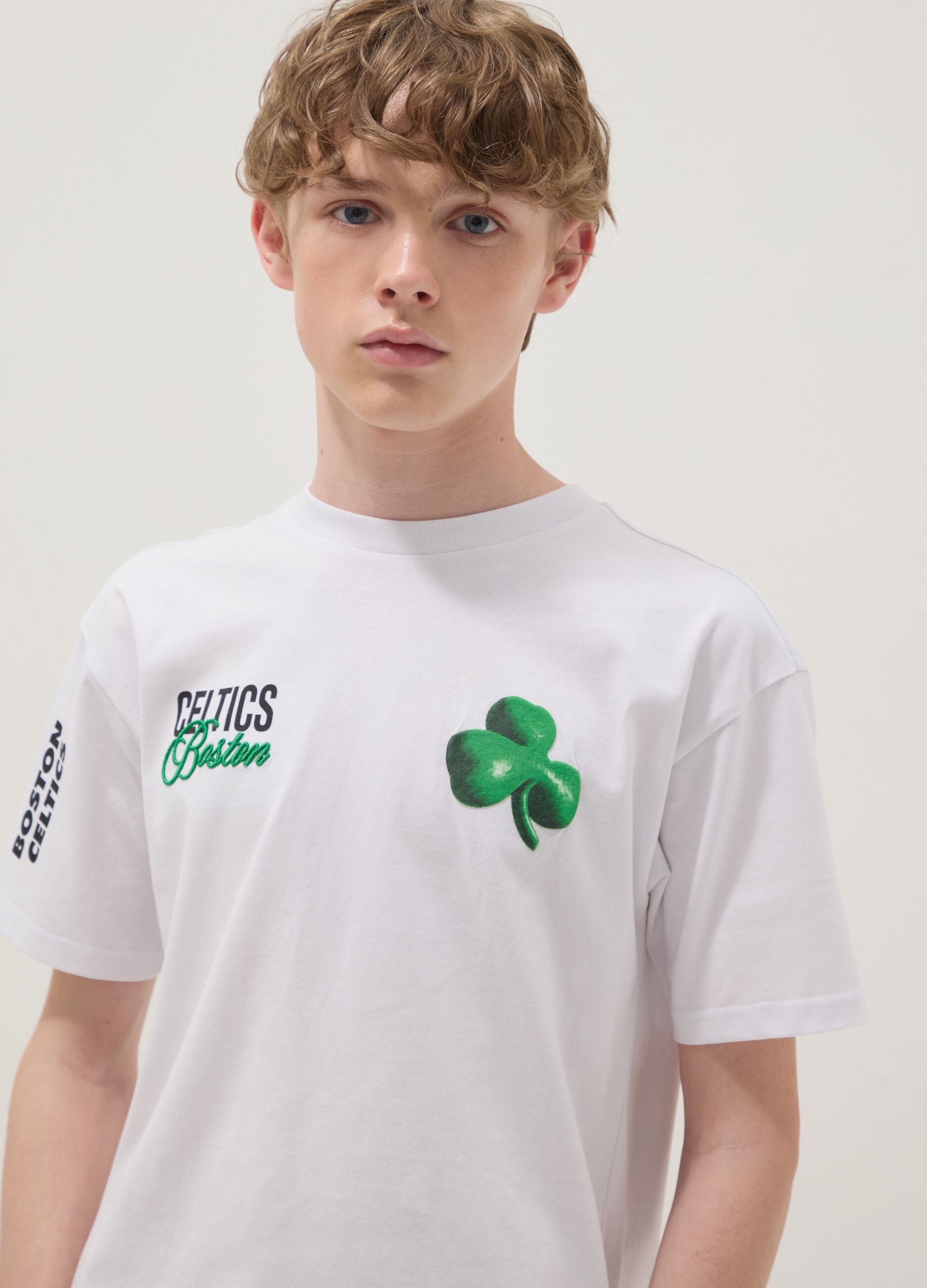 White pure cotton short-sleeve T-shirt