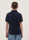 Boys&rsquo; blue organic pure cotton polo shirt, regular fit_1