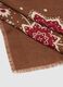 Brown scarf with floral details_1