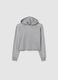 Grey Hooded Oversize Fit Sweater for Girls_3