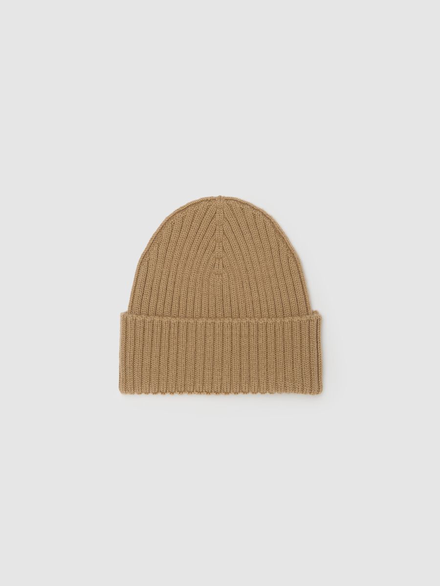 Quid ribbed hat with fold_0