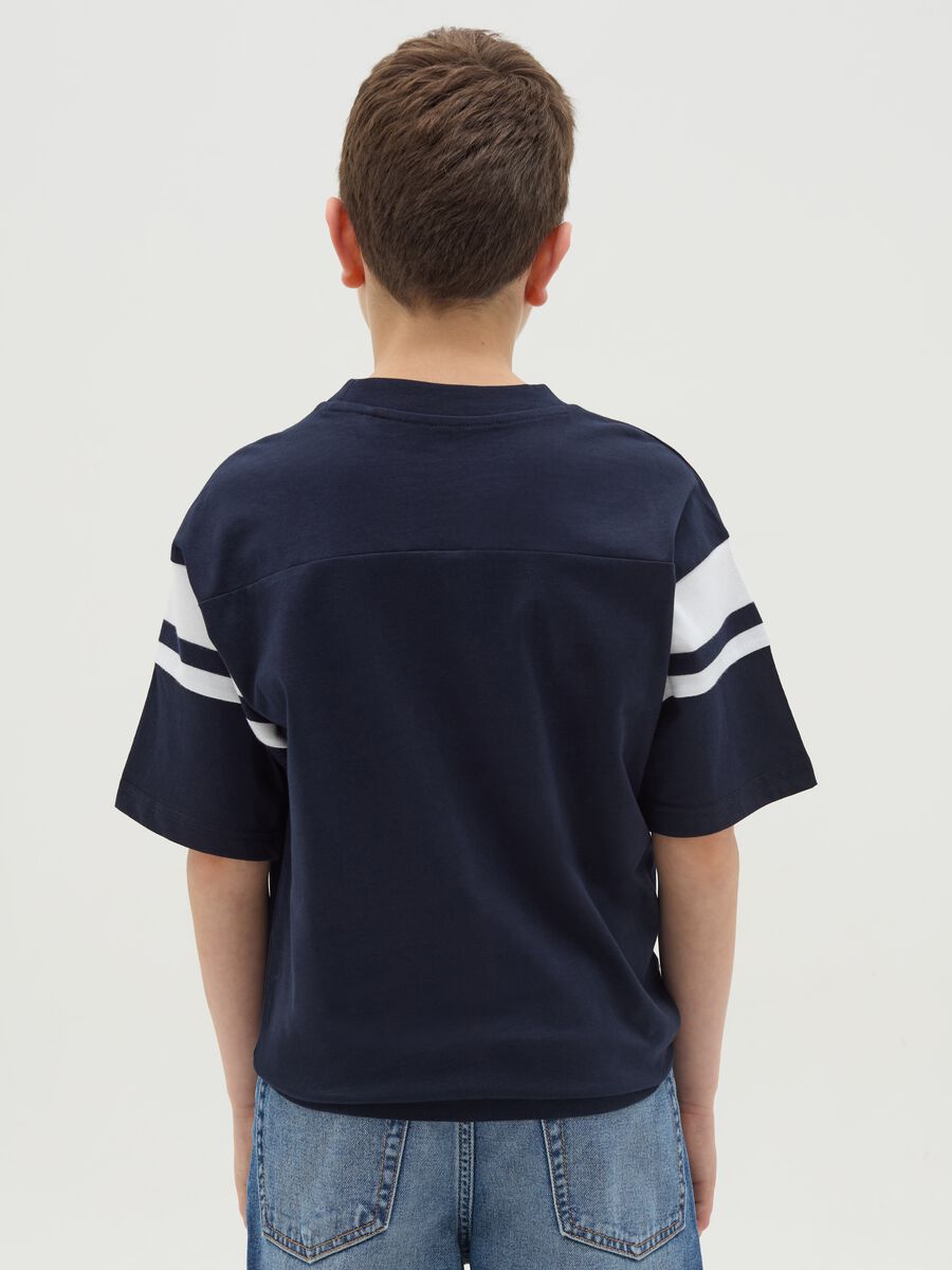 Cotton T-shirt with "Varsity Crew" print_1