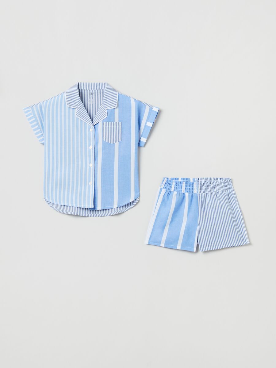 Short pyjamas with striped pattern_0