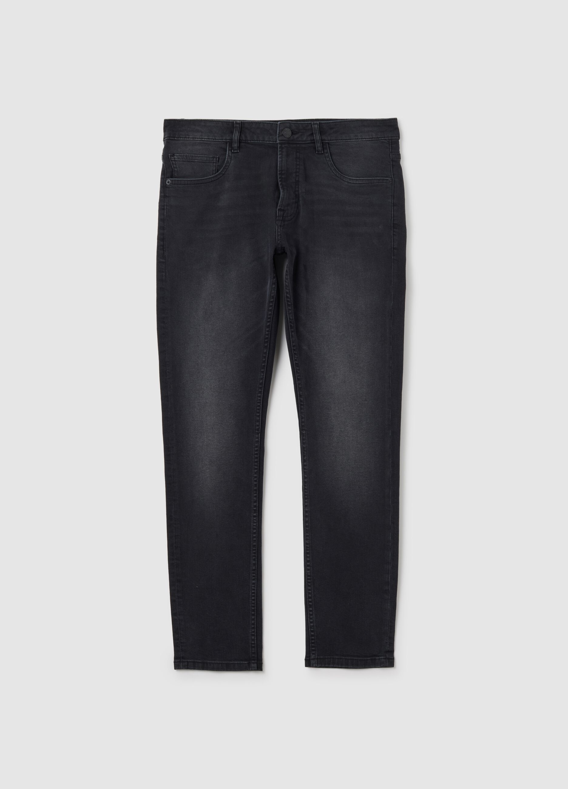 Grey Denim Skinny Fit Jeans