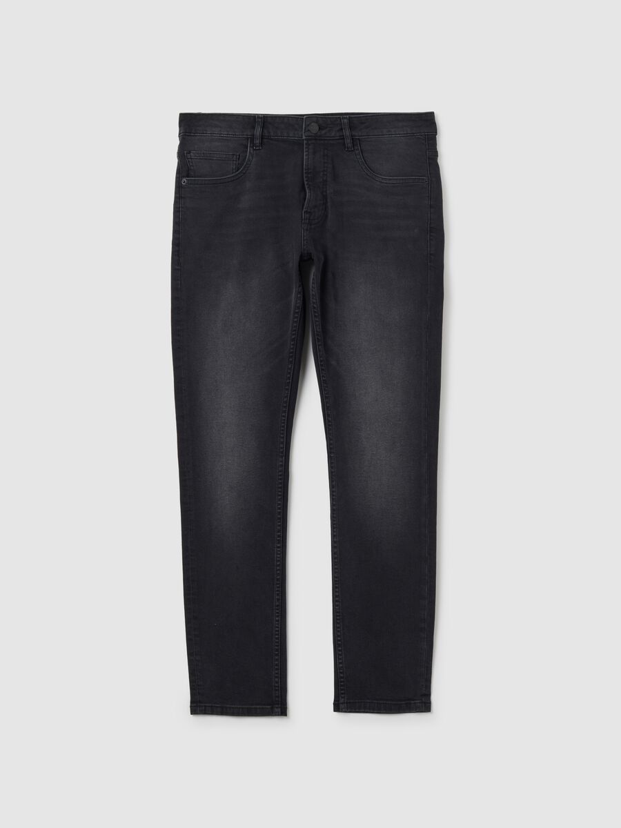 Grey Denim Skinny Fit Jeans_4