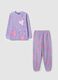 Fleece pyjamas with bear and hearts print_0